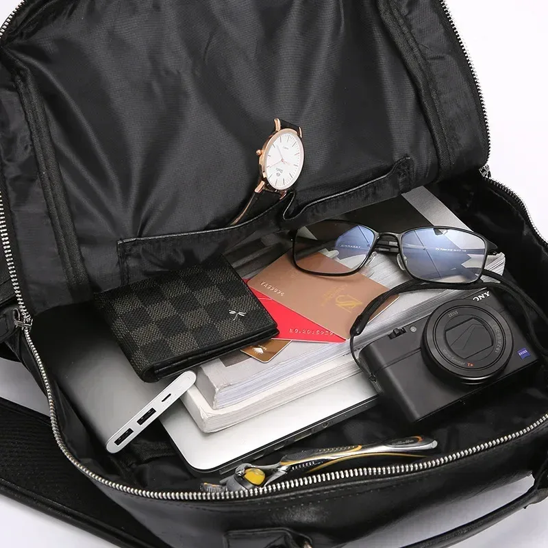 sac à dos de voyage de grande taille pour hommes, sacoche pour ordinateur portable de 14 pouces, sac à dos décontracté en cuir solide pour étudiants, nouvelle collection