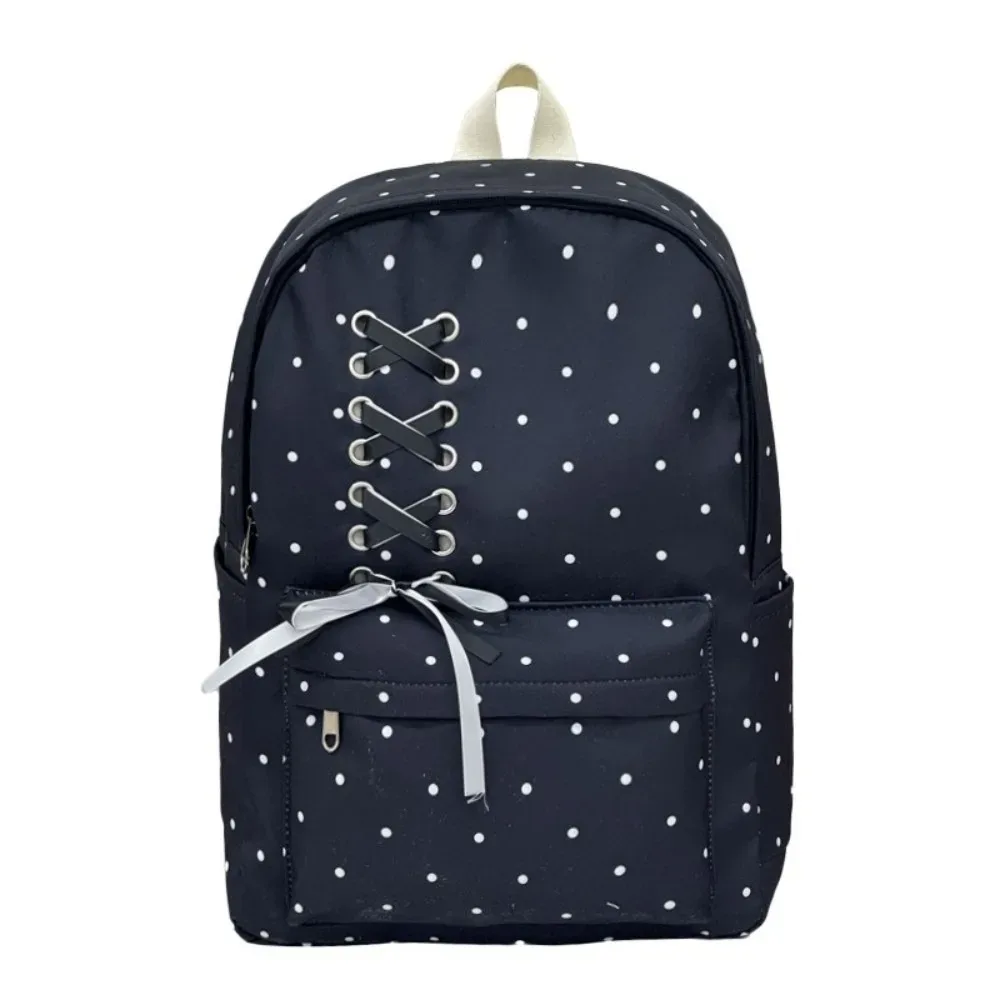 sac à dos pour ordinateur portable, sac à dos bow dot, grande capacité, sac à dos pour étudiants, sac d'école, sac à dos en polyester et nylon durable pour femmes