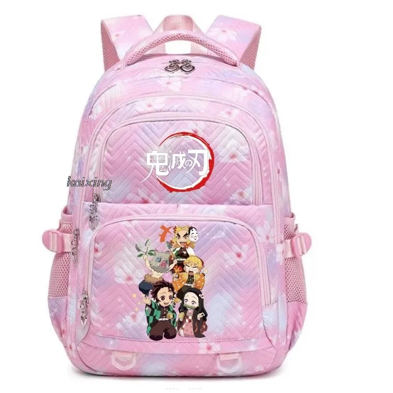sac à dos décontracté imprimé demon slayer nezuko kamado, tendance, pour étudiants (collège, lycée), garçons, filles, sac de voyage pour ordinateur portable, pour femmes, idéal pour l'extérieur
