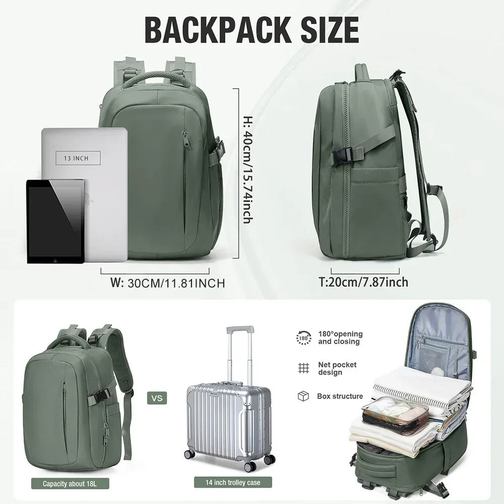 sac à dos de voyage sous vide 40x30x20 pour cabine ryanair wizzair easyjet, sac à dos de transport pour avion, sacoche pour ordinateur portable