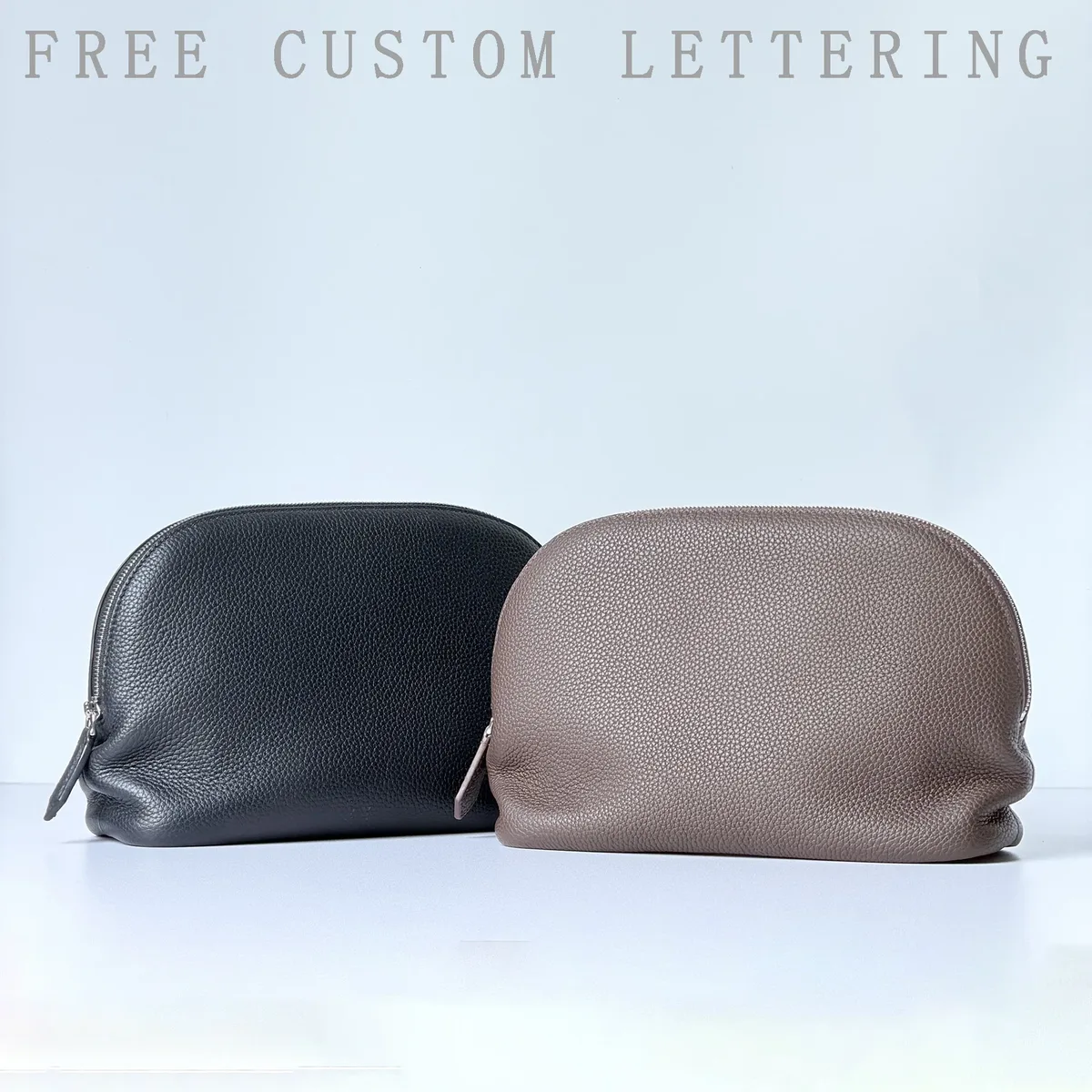 Sac à cosmétiques en cuir de vache de première qualité pour femmes, nouveau sac de maquillage simple de grande capacité, sac de rangement de luxe pour voyage et toilette