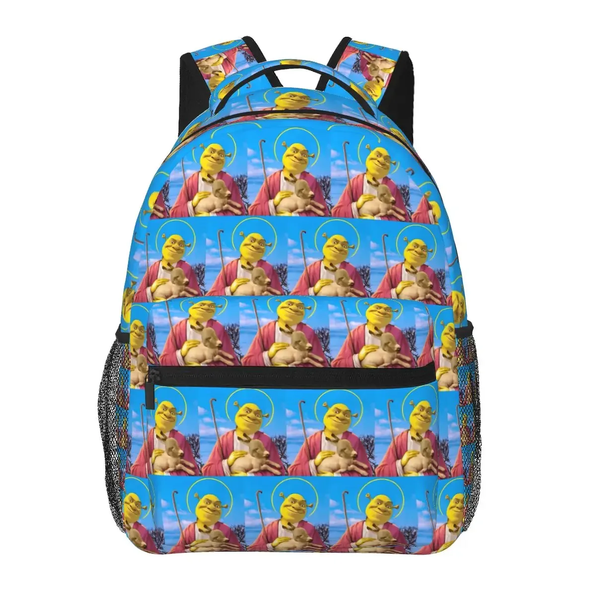 sacs à dos graphiques cherub shrek meme pour garçons et filles, sacs d'école pour enfants, sac à dos de voyage de dessin animé, sac à bandoulière de grande capacité