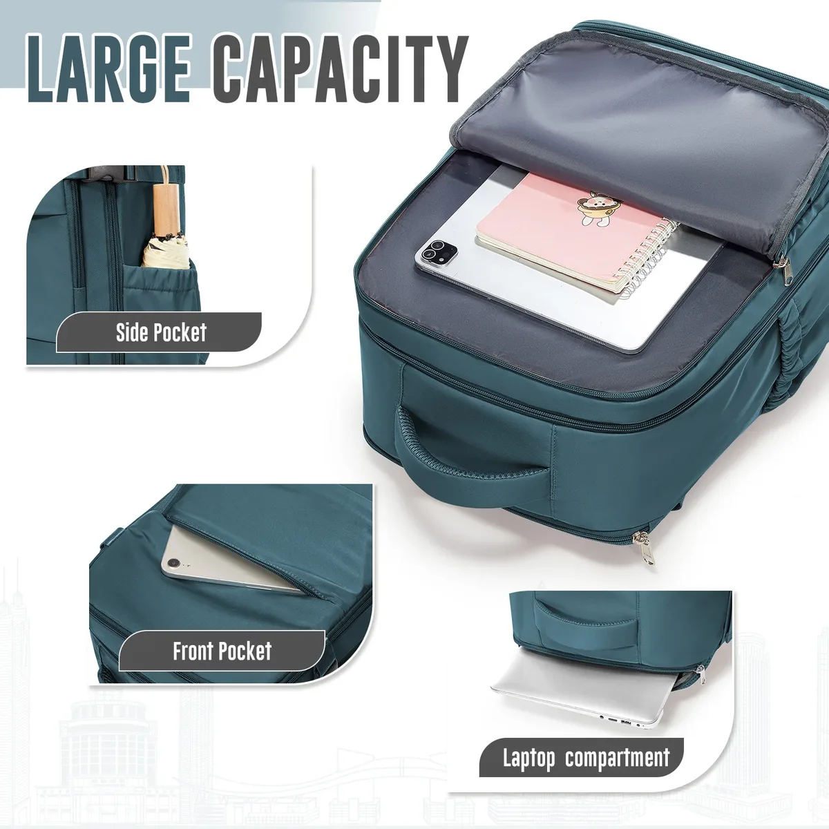 ryanair sac à dos 40x30x20, bagage à main approuvé par la compagnie aérienne cabine max 40x30x20 sac à dos de voyage pour femmes hommes, sac à dos pour ordinateur portable 14 pouces