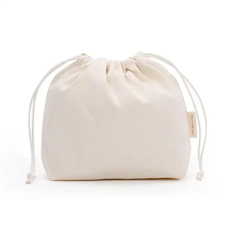 sac de rangement en coton à cordon de serrage, sacs en toile pour emballage cadeau de bonbons, pochette réutilisable pour articles divers à domicile, organiser les chaussettes anti-poussière, sous-vêtements