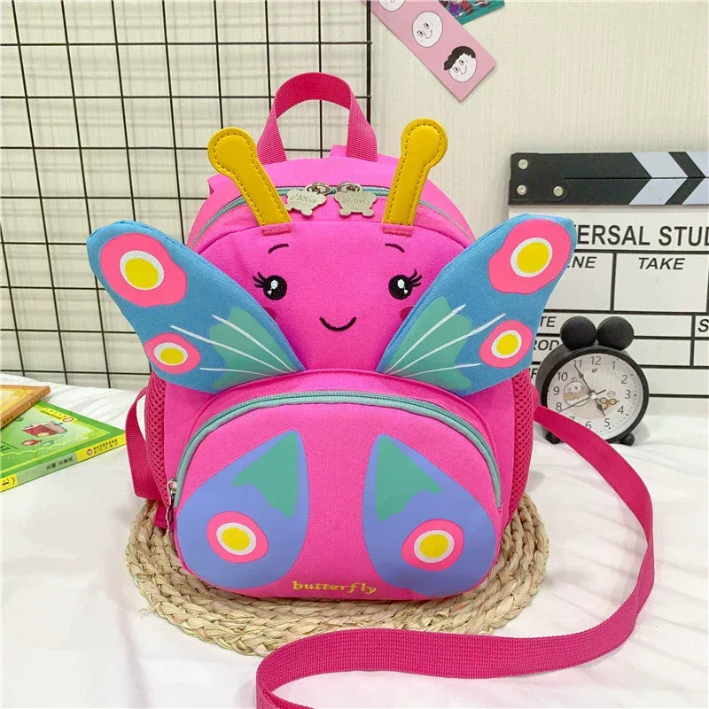 sac à dos papillon pour tout-petits, mini sac de voyage avec dessin animé d'animaux mignons pour filles de 1 à 3 ans, sac à dos préscolaire