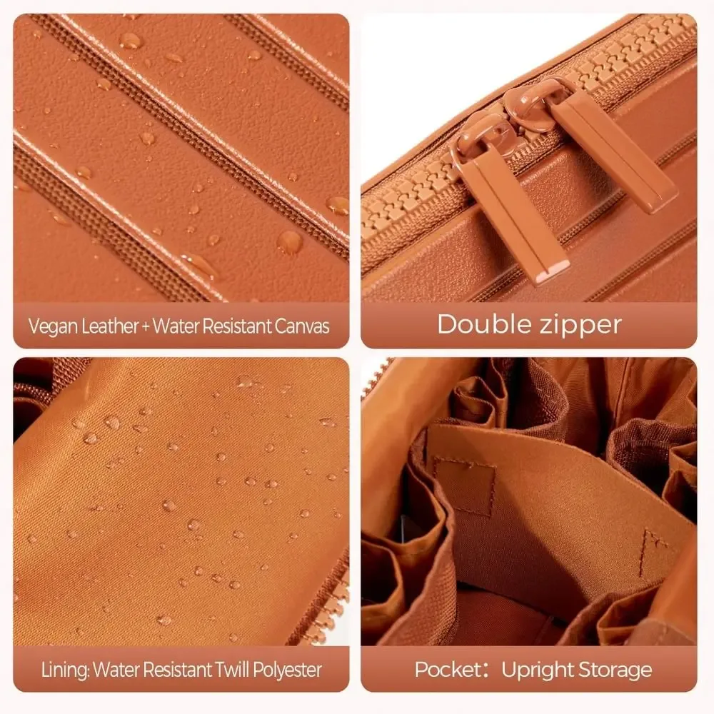 grande trousse de maquillage de voyage à grande capacité, 27 poches, séparateurs réglables, trousse de toilette portable, organiseur de maquillage pratique pour femmes