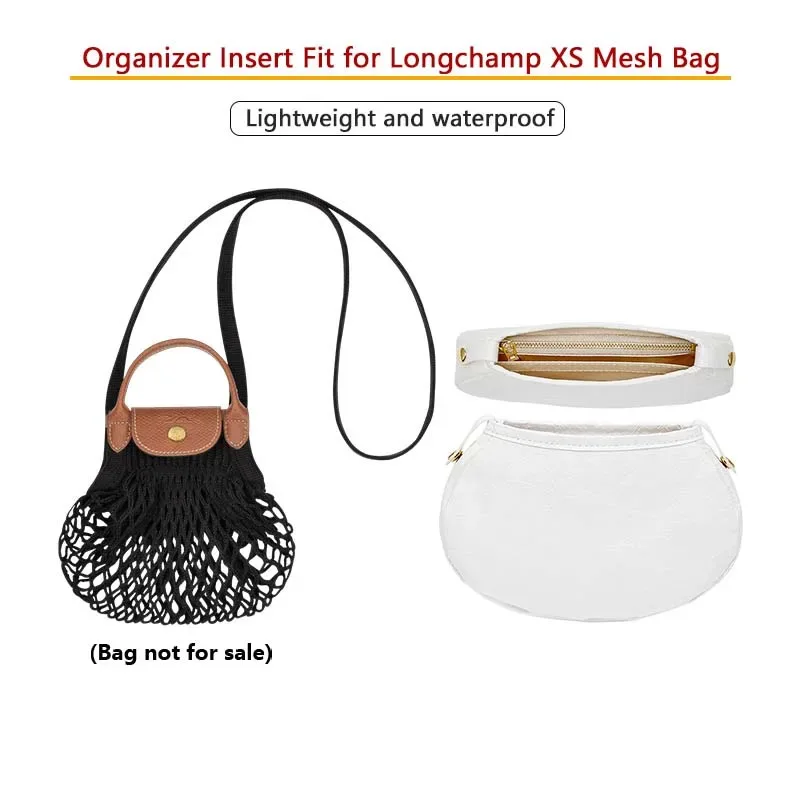 Sac en filet organisateur insérer pour Longchamp Mini doublure sac de rangement ultra-léger grand sac pour empêcher les sacs de tomber