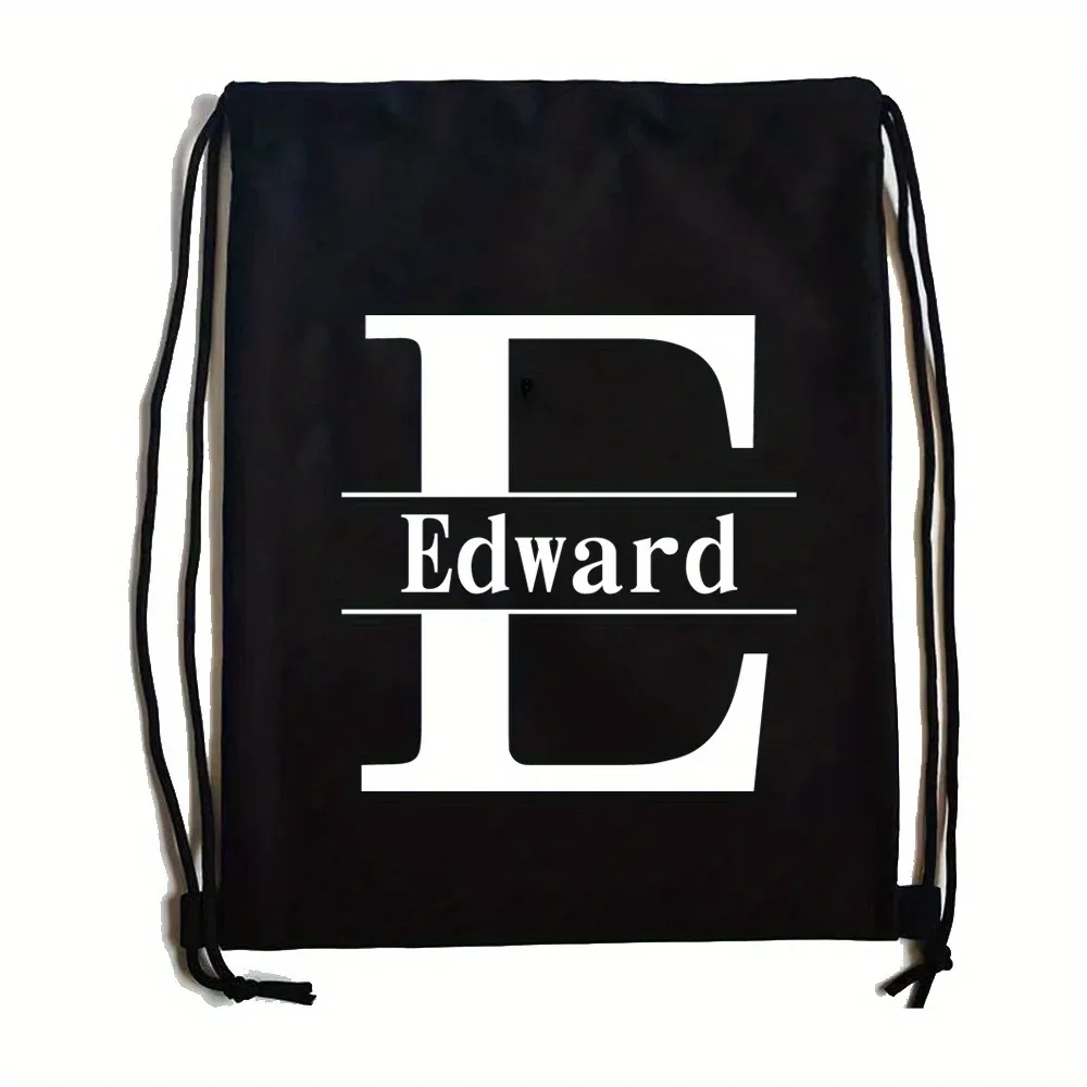 sac à dos à cordon personnalisé avec nom, sac de sport à double épaule, sac personnalisé avec initiales, sac portable pour randonnée et camping en plein air