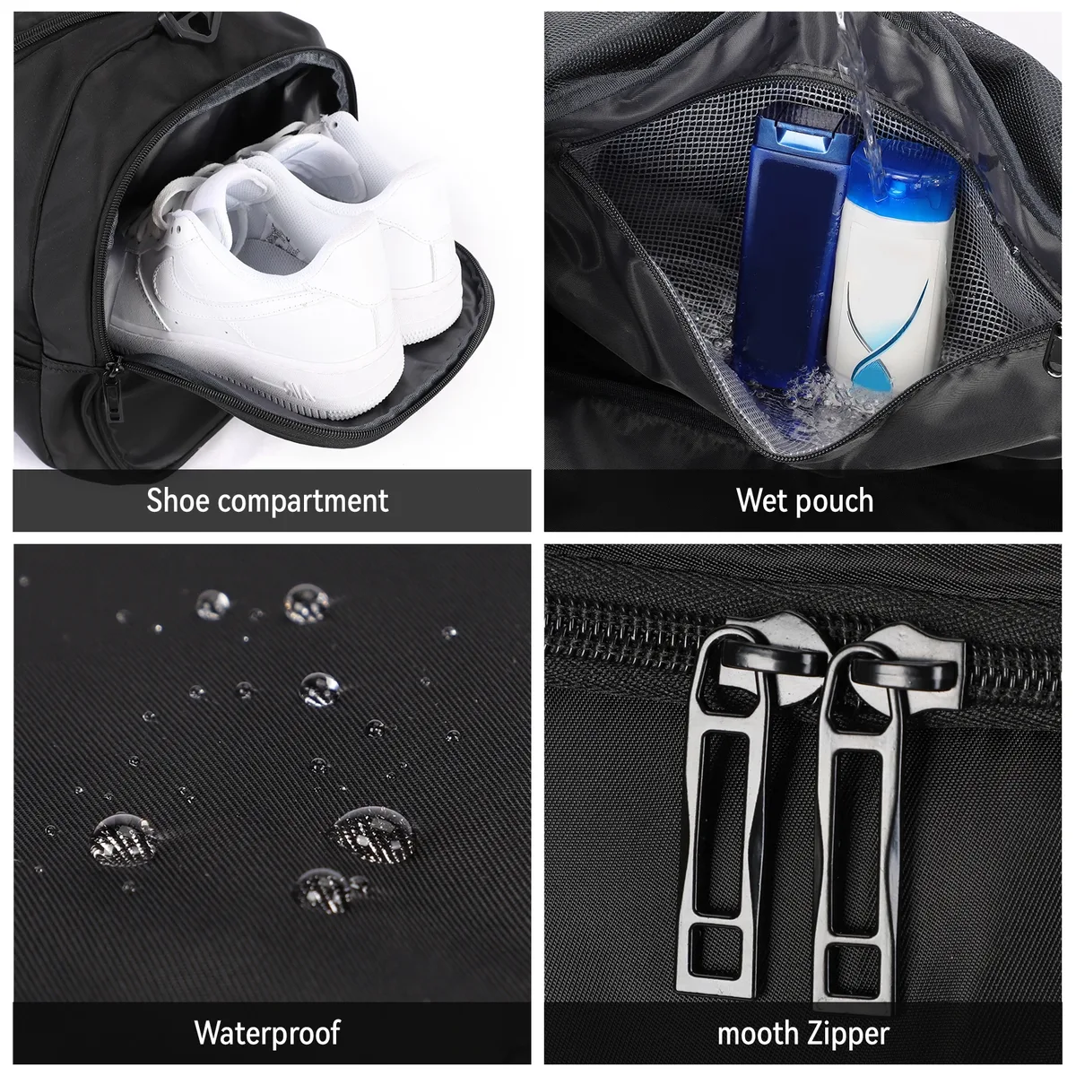sac de sport sac polochon de voyage avec poche humide et compartiment à chaussures pour hommes femmes imperméable grand week-end sac à dos de nuit
