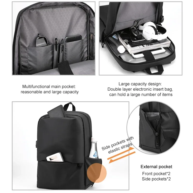 sac à dos de voyage étanche personnalisé pour hommes, sac à dos pour ordinateur, cadeau d'entreprise, impression de logo, motif de nom, mode de travail