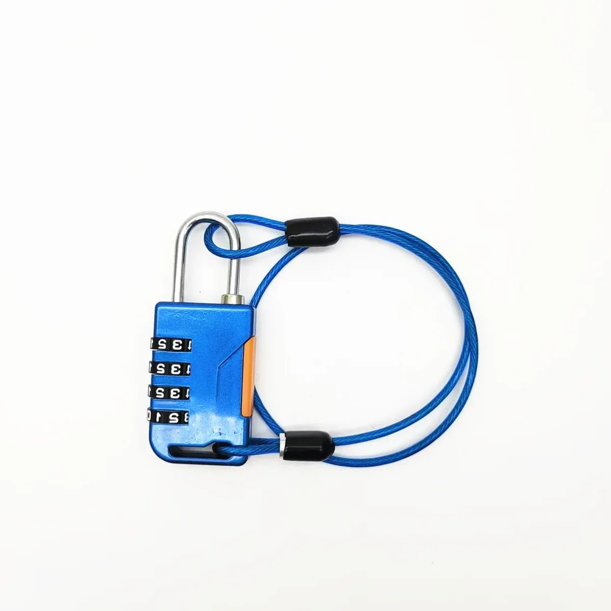 cadenas à combinaison réinitialisable compact à 4 chiffres, corps étroit, câble extra long de 50 cm pour valise, voyage