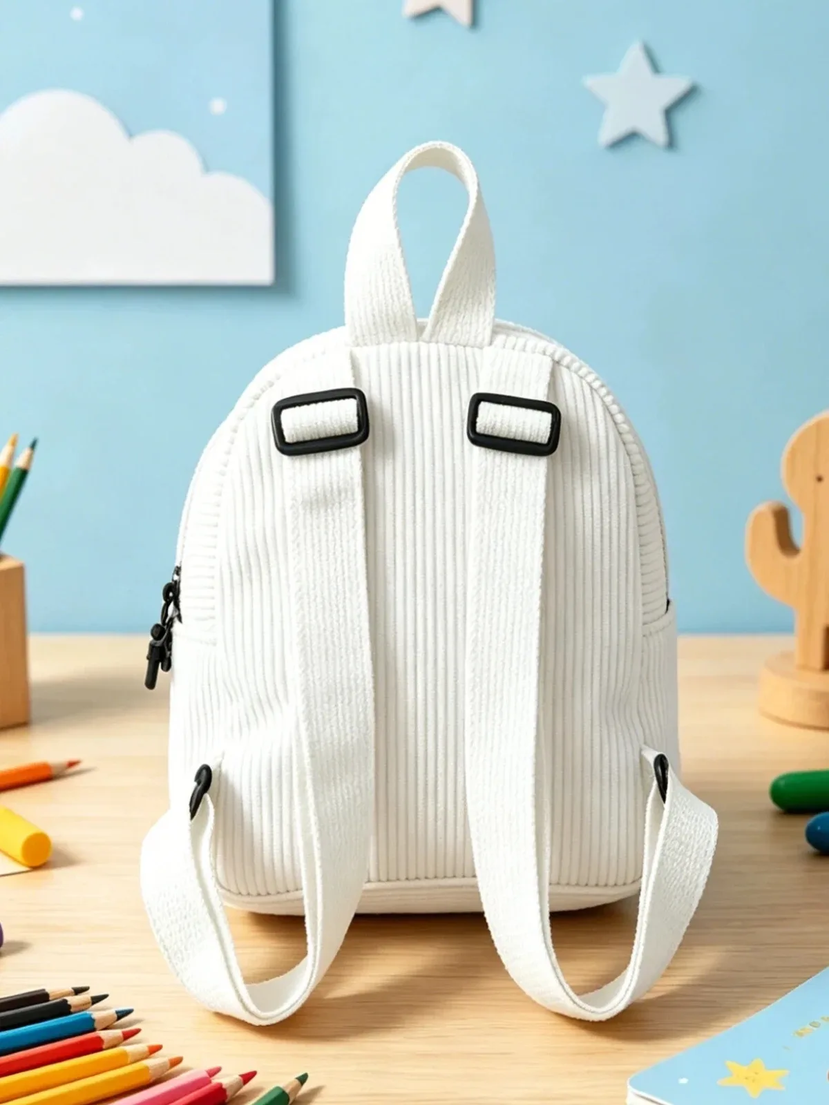 sac à dos de maternelle mini en velours côtelé avec broderie et nom personnalisé, cartable pour filles et garçons, idéal pour l'école quotidienne, cadeaux mignons pour les enfants et les vacances.