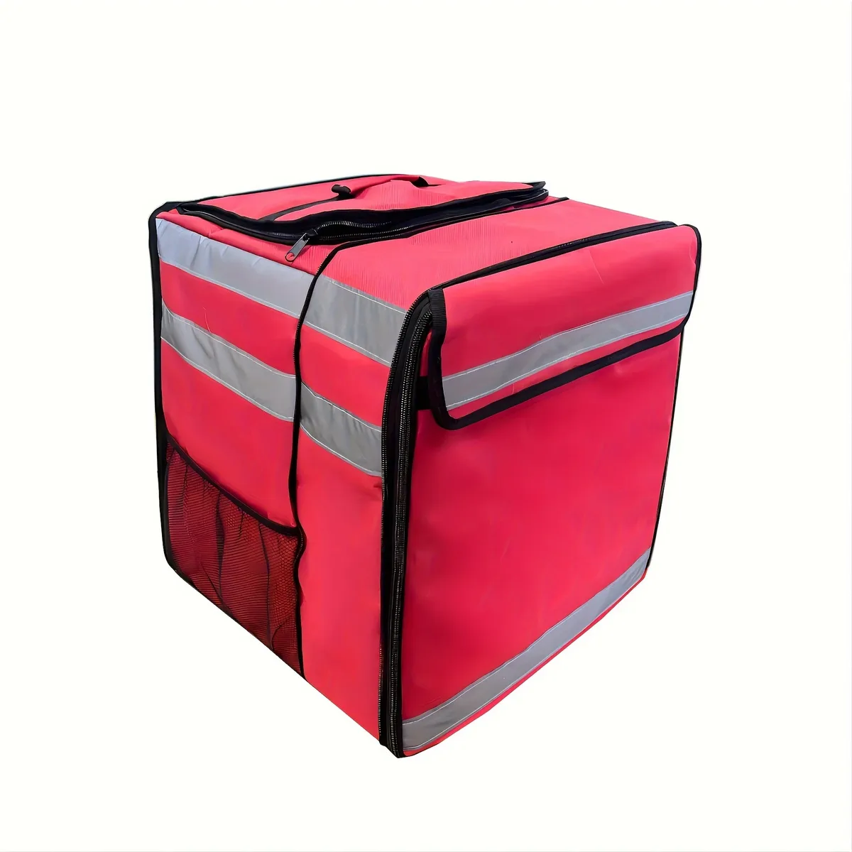 sac à dos isotherme extensible pour livraison de pizzas, grand format, avec bandes réfléchissantes, compartiments, maintien de la température, utilisation en extérieur