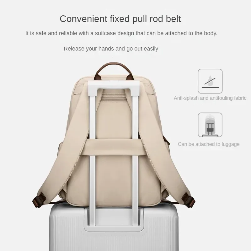 sac à dos de mode pour femmes golf, sac de voyage en nylon de couleur unie, sac d'école pour les trajets quotidiens, sac à dos pour ordinateur portable de 15 pouces pour étudiantes