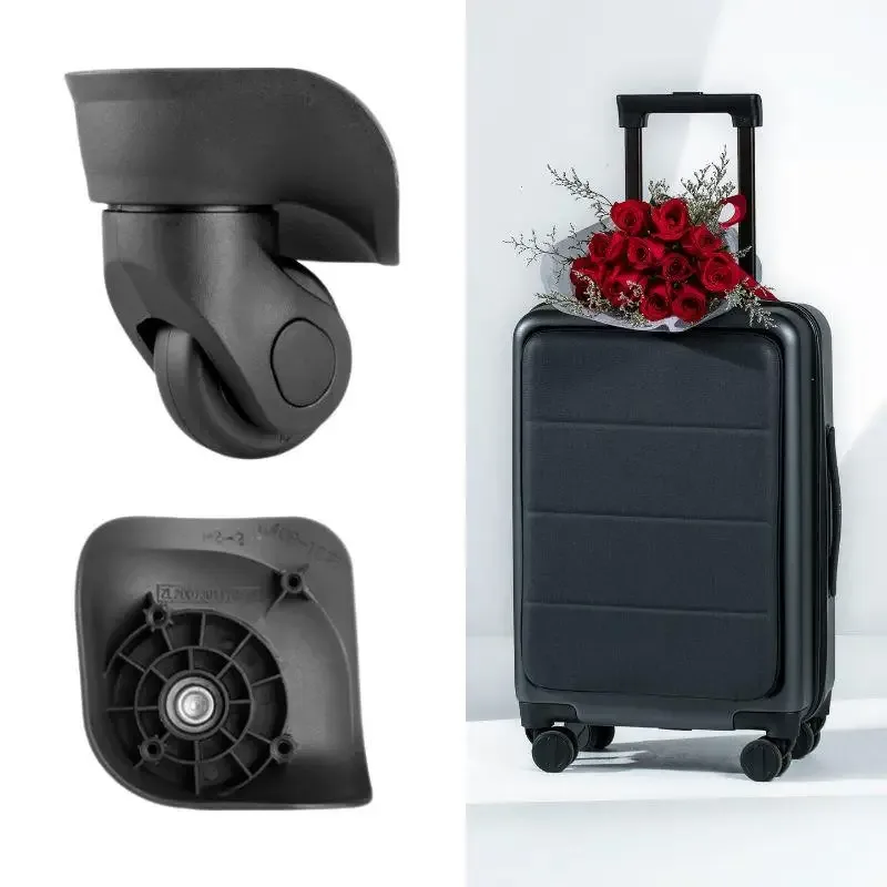 2 pièces valise roues bagages spinner roulette silencieux bagages roues noir a08 remplacement muet valise roue pièces universelles