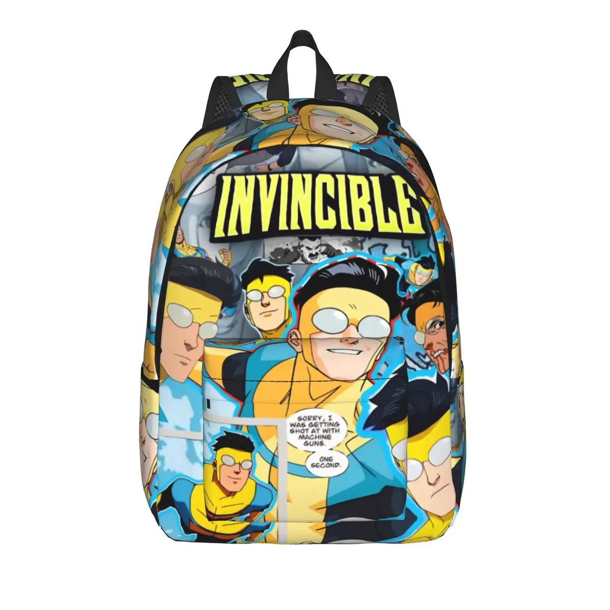 sac à dos invincibles comic pour hommes et femmes, sac à bandoulière pour ordinateur portable, durable, à la mode, pour lycée, randonnée, voyage
