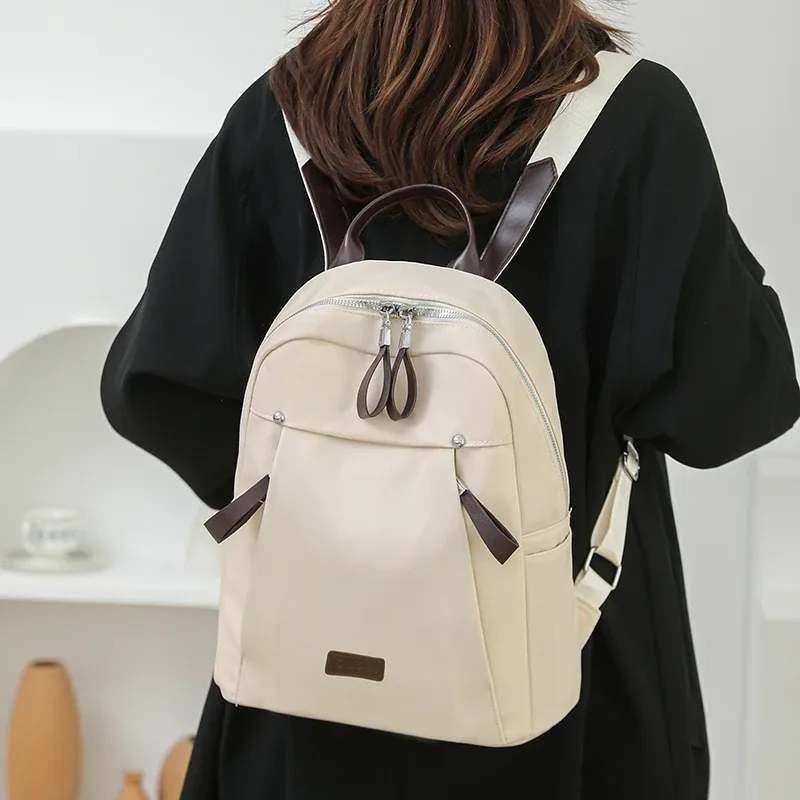 sac à dos tendance pour femmes avec plusieurs compartiments, solide et durable, sac d'école pratique pour les voyages quotidiens
