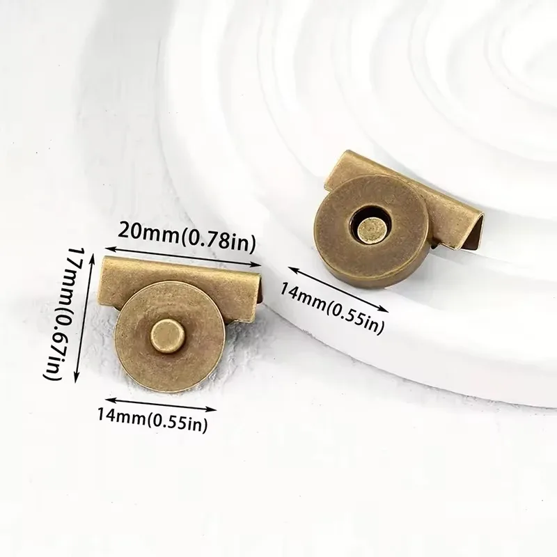 boutons à pression en métal, fermoir à boucle magnétique sans couture pour sacs fourre-tout, vêtements et artisanat de bricolage, clip sans couture pour sac à main, 1/2/3 pièces