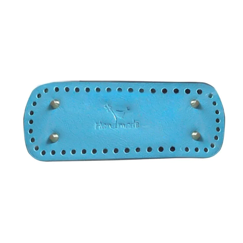 fond en cuir façonné, base ronde ovale faite à main avec trous pour sacs à tricoter, sacs à bandoulière,