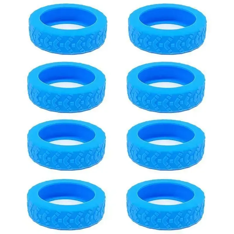 8 protections de roulettes de valise en silicone, épaisses, antidérapantes, résistantes à l'usure, réduisant le bruit