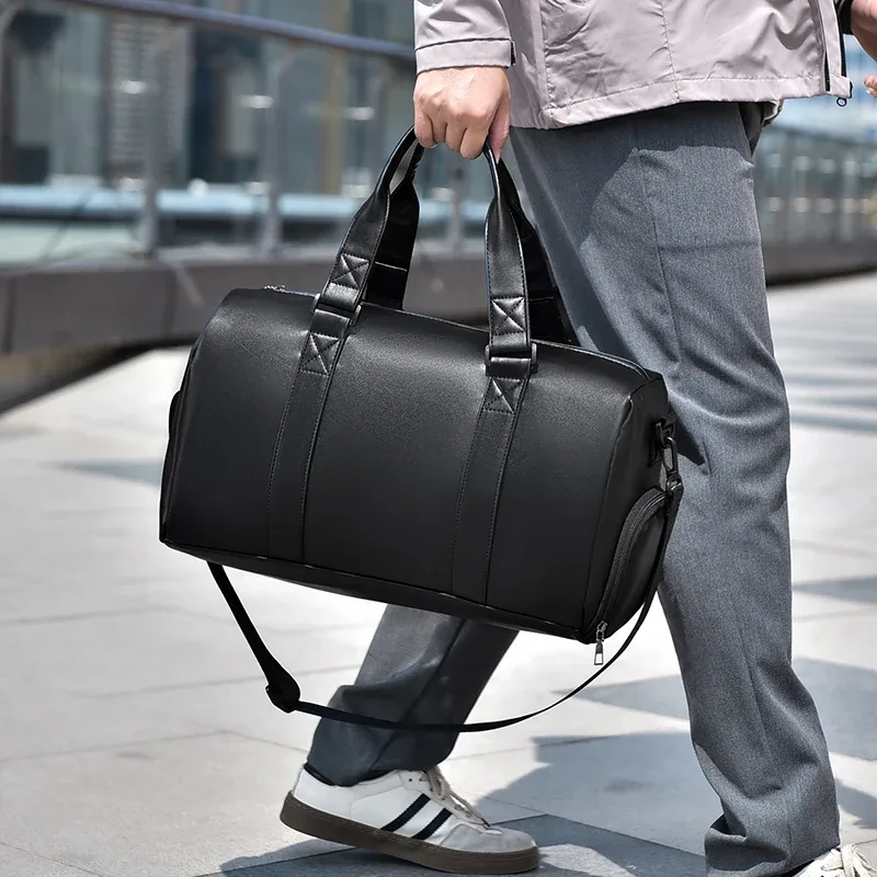 sac de voyage de grande capacité, sac de sport, séparation des humides et secs, compartiment à chaussures indépendant, adapté aux voyages, fitness, vacances week-end