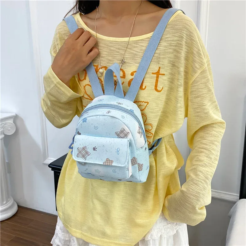 sac à dos en nylon pour femmes, style coréen tendance, personnalisé, polyvalent, petit sac à dos de loisirs, mini sac à dos pour les sports de plein air, usage quotidien