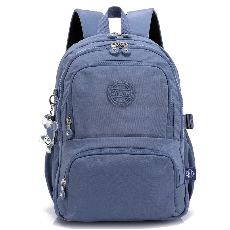 sac à dos en nylon imperméable de grande capacité pour hommes et femmes, sac d'école, sac de voyage, vert, bleu, rouge, rose, noir, garçon, fille, a4, m2302