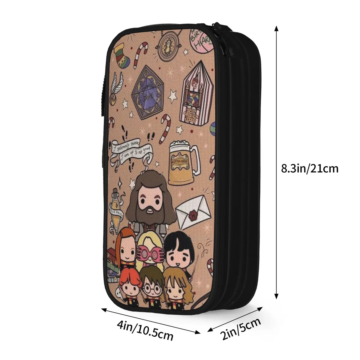 nouveaux étuis à crayons h-hp-p harrys potters, étui à crayons, porte-stylos pour fille et garçon, grands sacs de rangement, cadeaux de bureau, accessoires