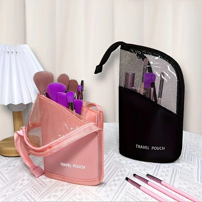 un magnifique étui vertical pour crayons à sourcils, un sac de rangement portable pour le maquillage, parfait pour les femmes – facile à utiliser et à transporter.