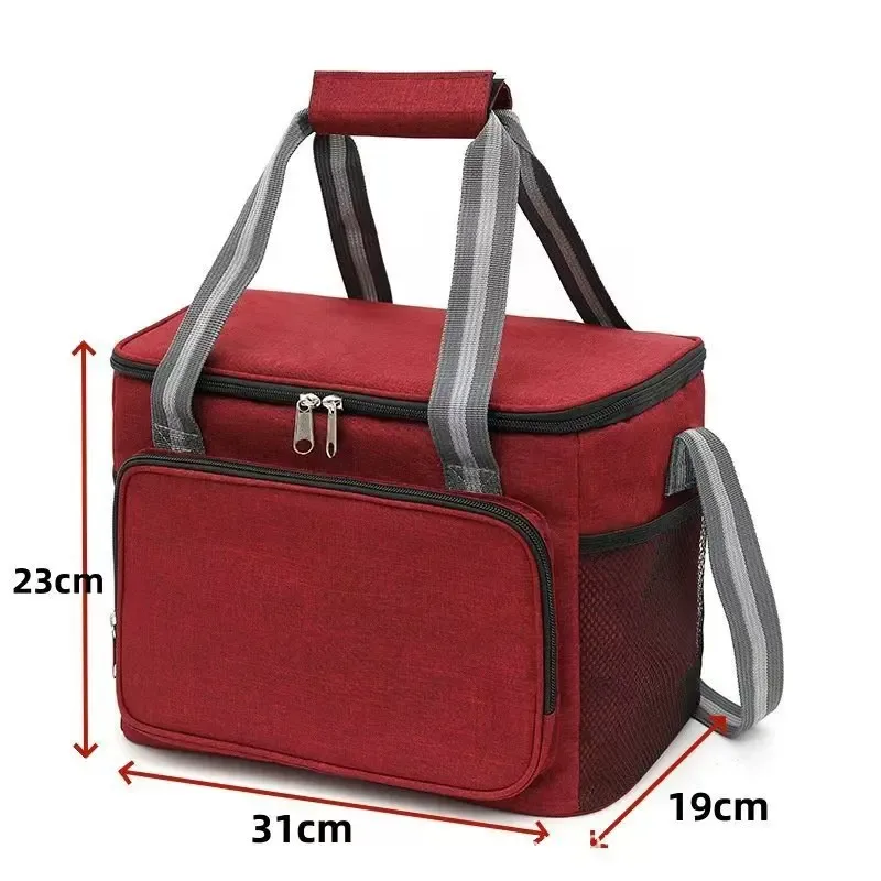 sac isotherme grande capacité pour pique-nique en extérieur, sac fourre-tout thermique portable à bandoulière, robuste