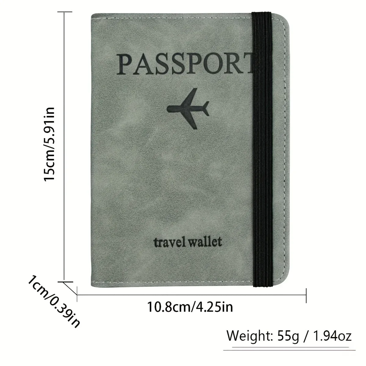 porte-passeport rétro en pu, portefeuille multifonction avec blocage rfid, housses de passeport avec emplacements pour cartes et objets personnels