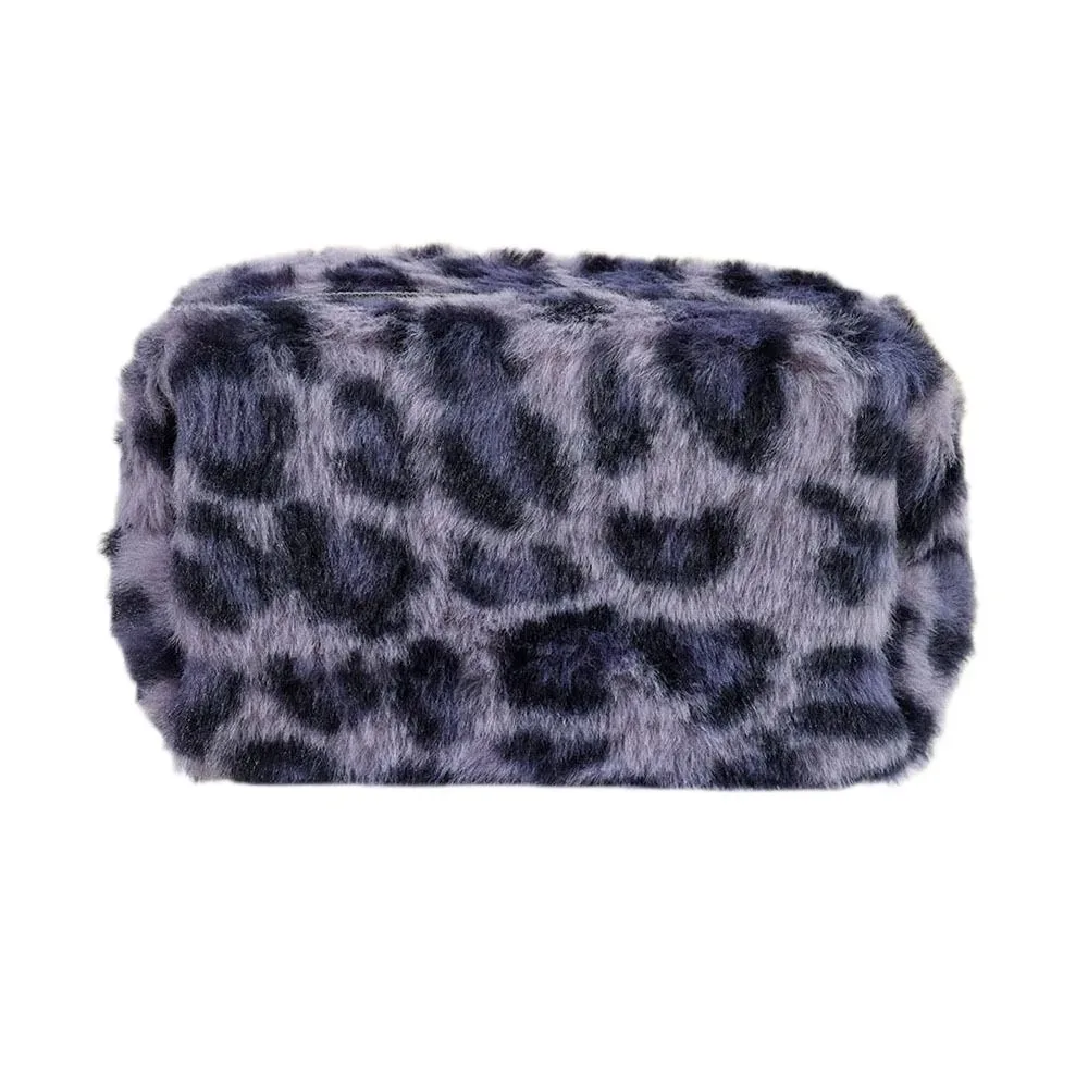 sacs de maquillage à imprimé léopard grande capacité pochette cosmétique douce pour femmes légère et durable organisateur de rangement cosmétique pour femmes