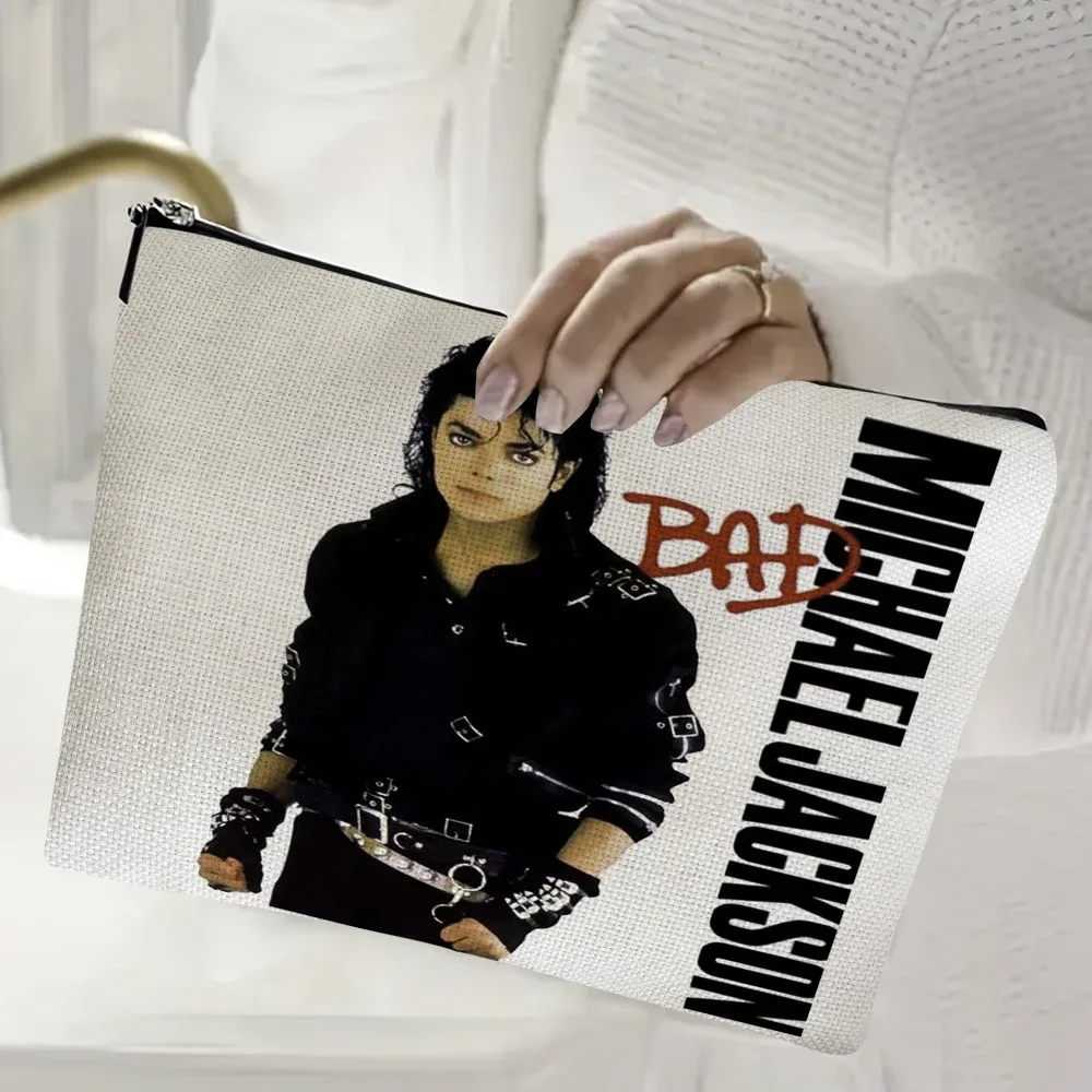 super star michael jackson sac cosmétique double impression sacs de maquillage femmes sac à main de mariage dame organisateur de voyage portefeuille enfant
