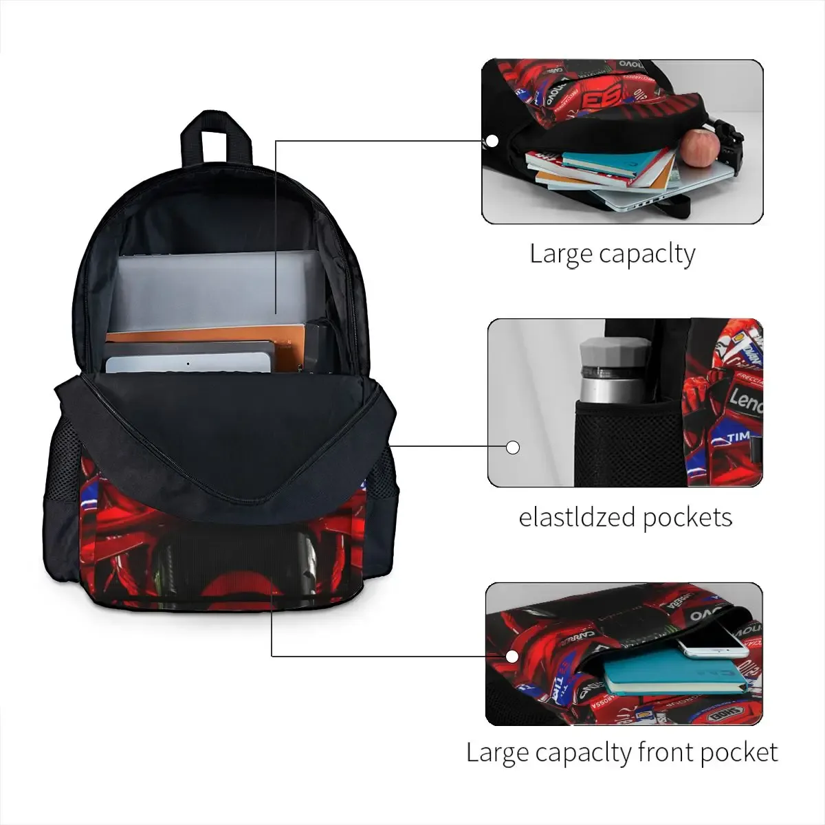 moto marc marqueze 93 sacs à dos garçons filles bookbag grande capacité étudiants sacs d'école ordinateur portable sac à dos sac à bandoulière