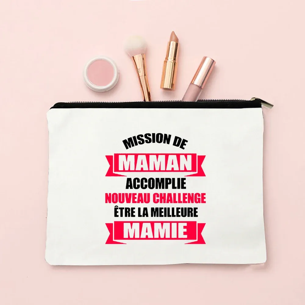 sacs à cosmétiques college avec fermeture éclair, cadeaux pour mamie, trousse de maquillage, meilleure grand-mère du monde, poudres de toilette, annonce de grossesse, voyage, présidence, eser