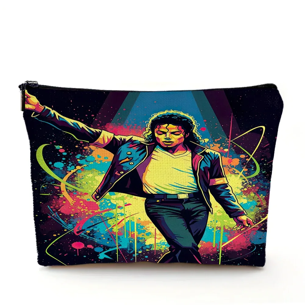 sac à cosmétiques michael jackson, sacs de maquillage double imprimé super star, sac à main de mariage pour femmes, organisateur de voyage pour dames, portefeuille pour enfant