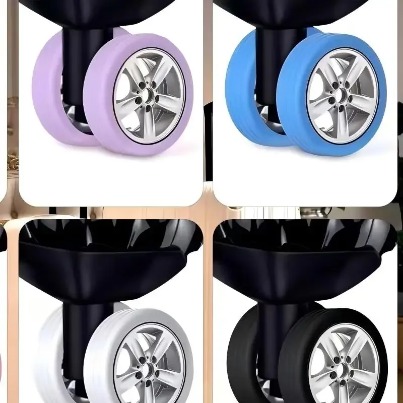 homefish housse de protection en silicone pour roues de valise, protège-roues silencieux pour chariot, accessoires de valise