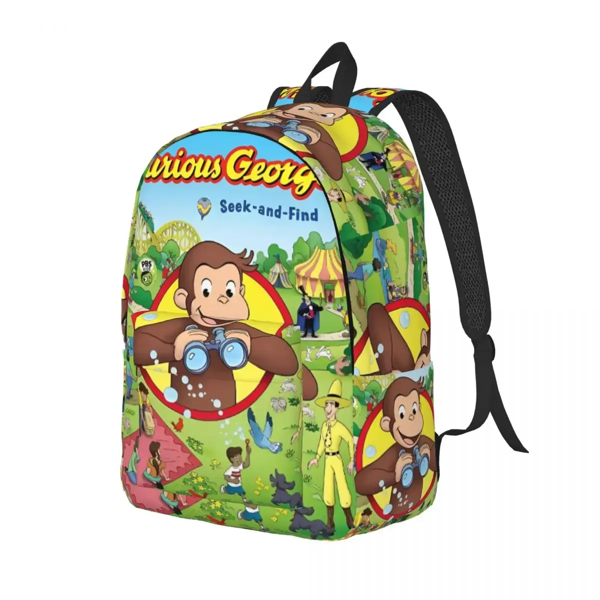 curieux george monkey anime sac à dos pour hommes femmes décontracté lycée randonnée voyage sac à dos ordinateur portable sacs en toile en plein air