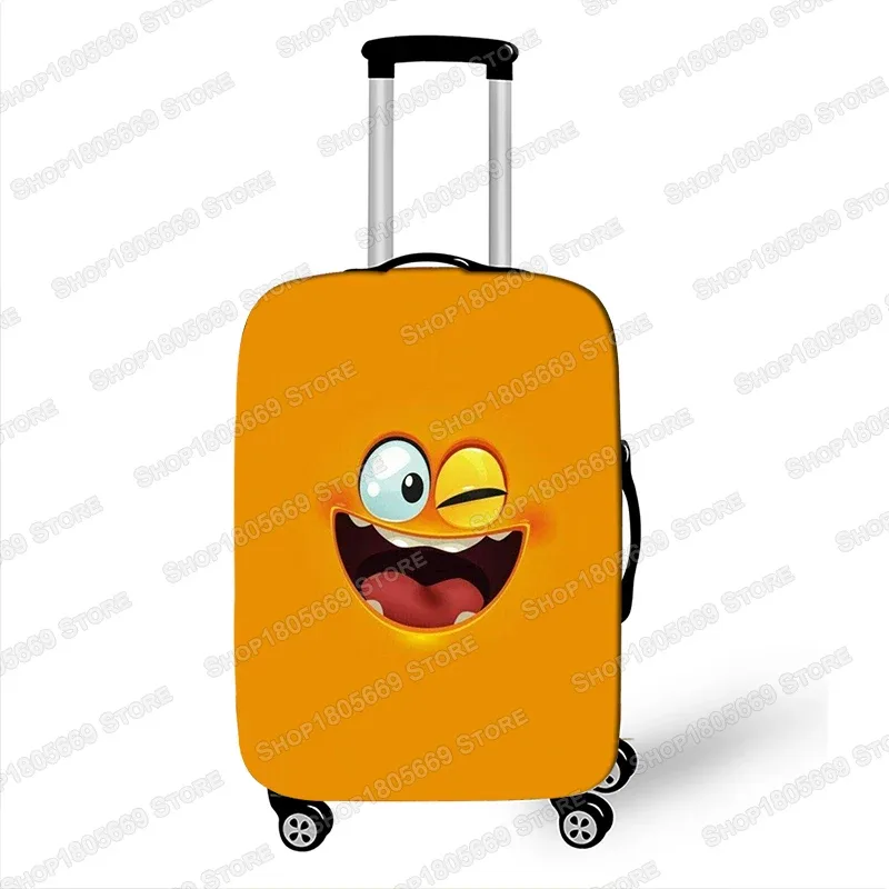 housse de valise imprimée expression drôle pour dames, housse de protection élastique pour bagages, housse anti-poussière