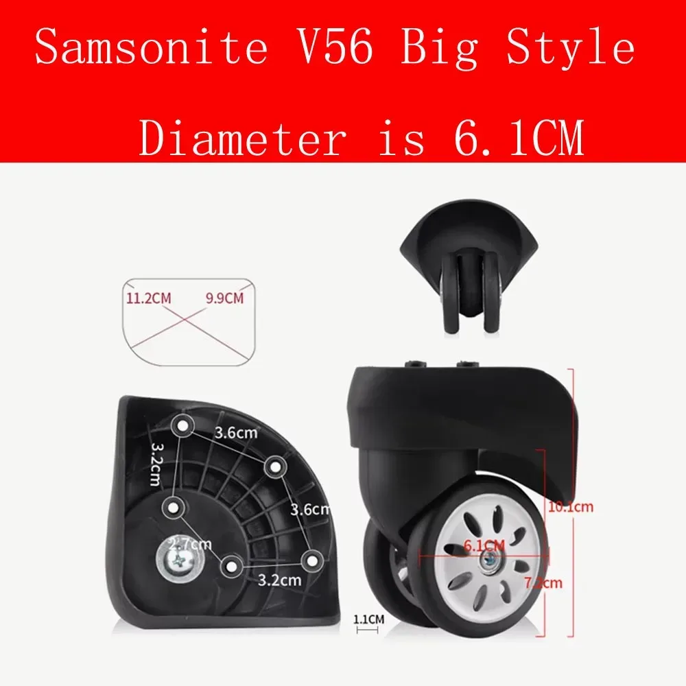 roue de remplacement pour samsonite v56, accessoires universels pour valise, réparation de roues de valise de voyage