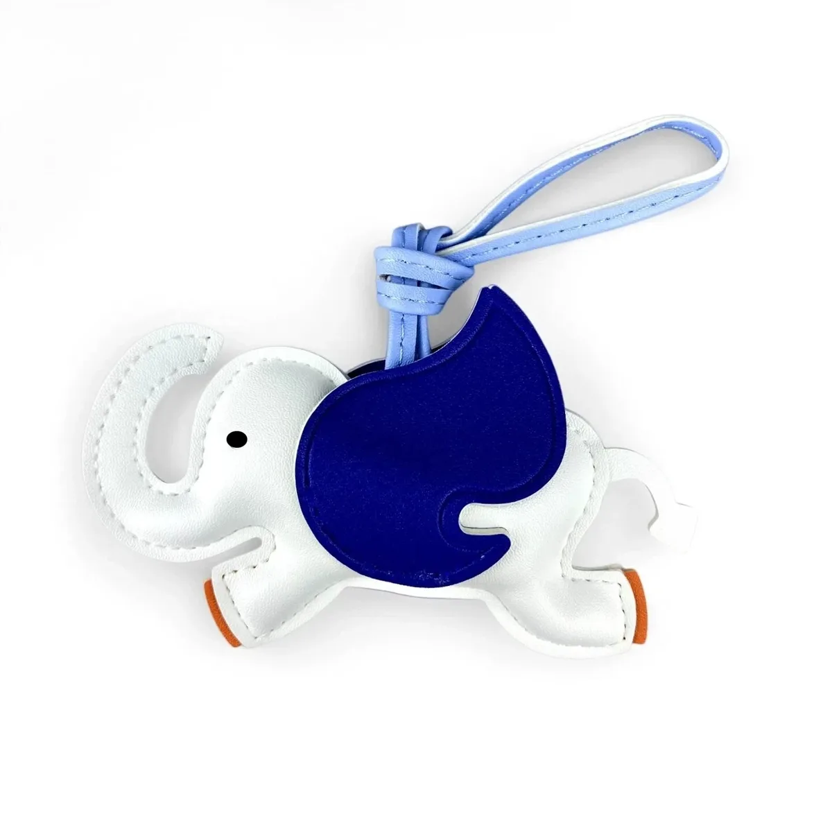 breloque amusante en cuir pu représentant un éléphant volant dumbo, pendentif animal pour sac à main, sac à dos, cadeau pour les amoureux des animaux, style bohème.