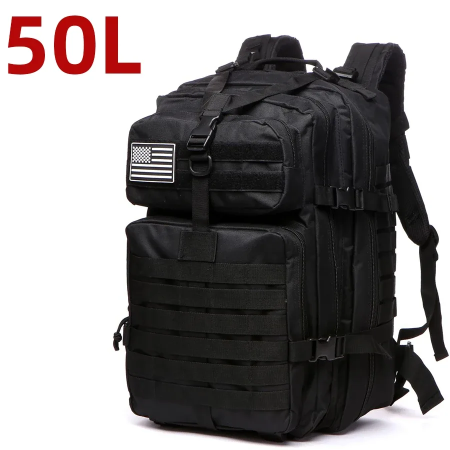 25l/50l robuste en nylon imperméable à l'eau tactique sport trekking pêche chasse camping randonnée sac à dos sacs à dos en plein air