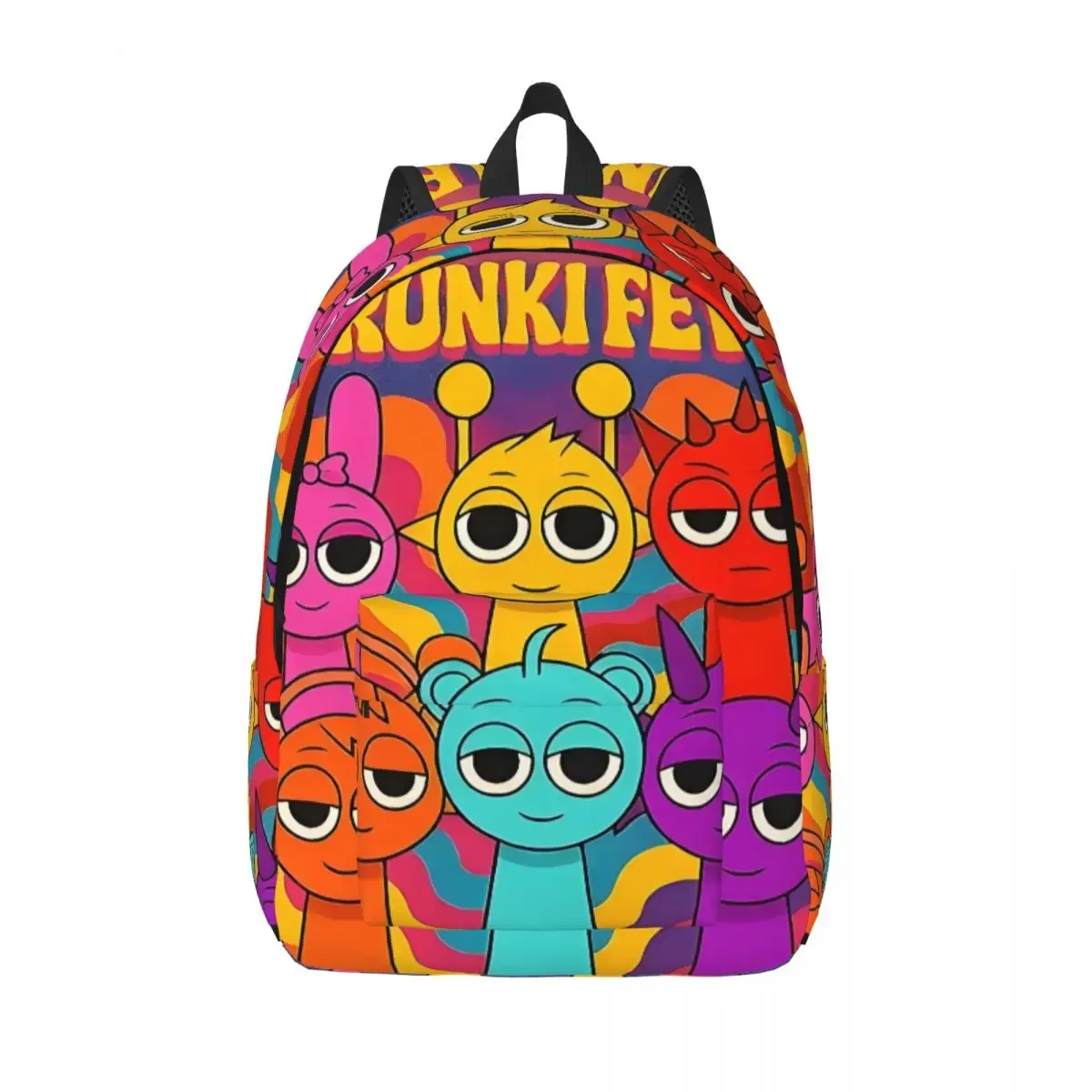 dessin animé personnalisé sprunki toile sac à dos femmes hommes sac à dos décontracté pour les sacs d'université d'école