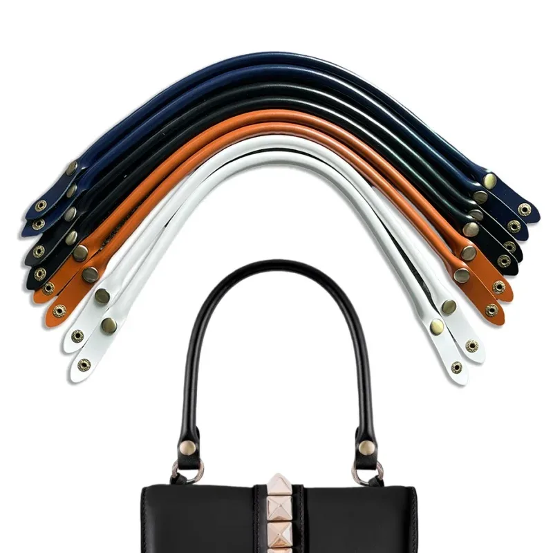 sangle de sac en cuir pu de 40cm avec fermoir, poignée de sac à bandoulière pour femme, poignées de remplacement pour sac à main, accessoires pour sac à main, 1/2 pièce