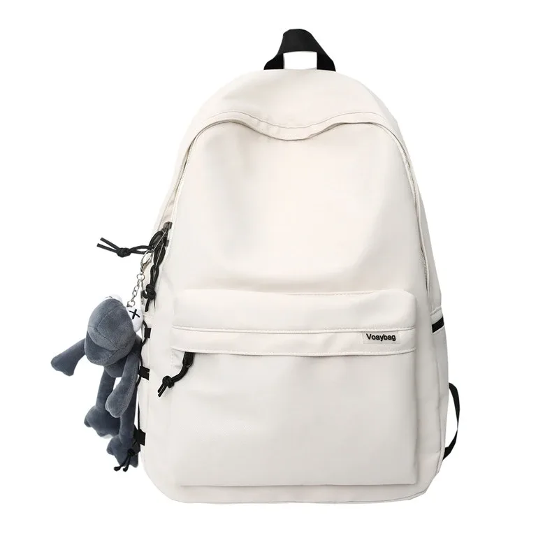 sac à dos pour femmes, couleur unie, grande capacité, décontracté, sac d'école pour étudiants, sac unisexe pour ordinateur portable, nouvelle mode