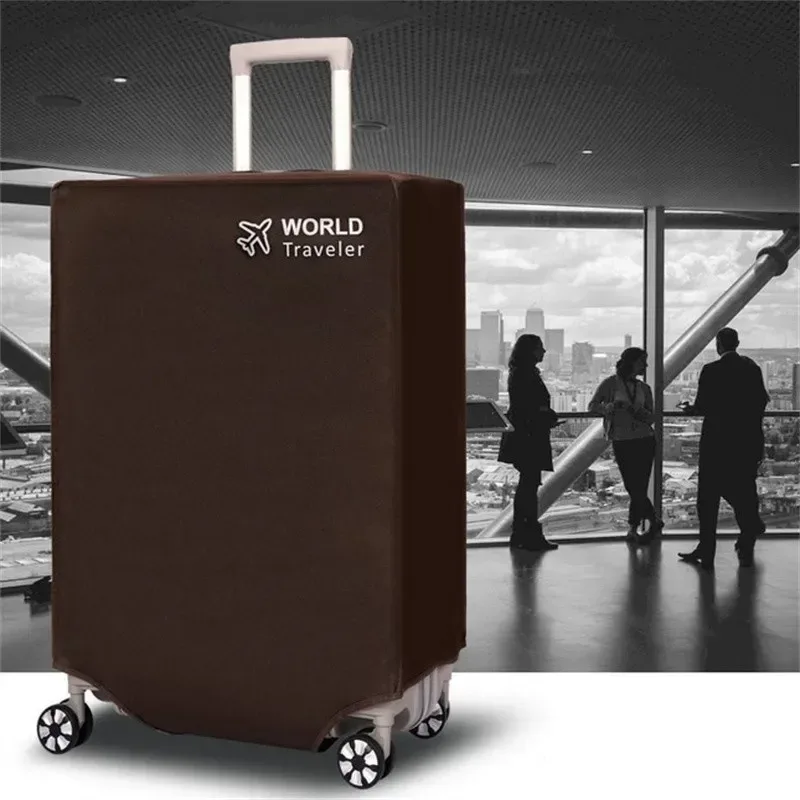 housse de protection noire extensible pour bagages de voyage, housse anti-poussière pour valise de 24/26/28/30 pouces - accessoire de voyage protecteur
