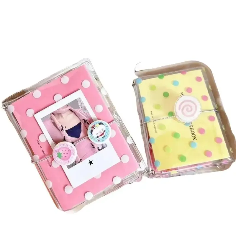 porte-passeport imprimé à pois, 1 pièce, avec bande élastique transparente, housse de passeport portable, étui de protection transparent pour passeport
