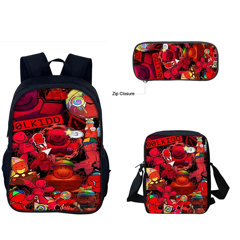 forsaken gubby 3 pièces sac à dos sac à déjeuner trousse à crayons ensemble enfants école bookbag pour garçons filles adolescents mignon cadeau d'anniversaire