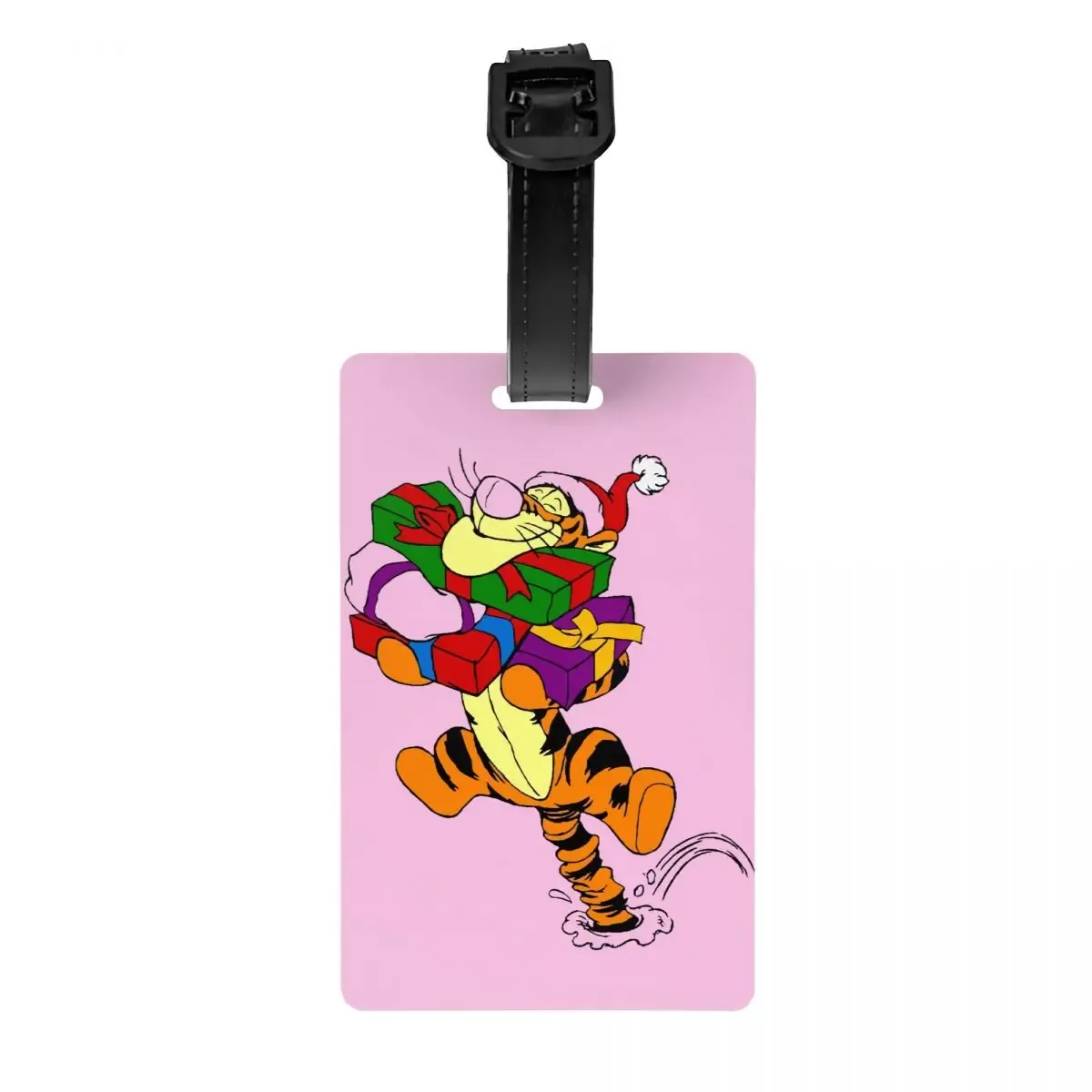 étiquette de bagage personnalisée avec dessin animé tigger et winnie l'ourson, protection de la vie privée, étiquettes de bagages, étiquettes de sac de voyage, étiquettes de valise