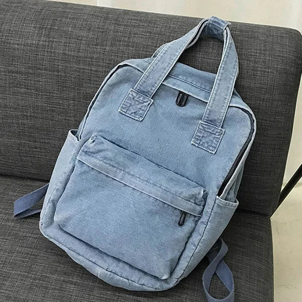 sac à bandoulière en denim avec nom brodé – sac à dos personnalisé simple et tendance pour enfants et adultes, cadeaux personnalisés idéaux et organisateur quotidien